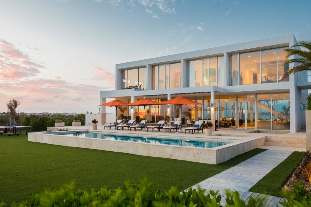 Villa Champagne Shores | Beach Front - Located in  Tropical Blowing Point with Private Pool